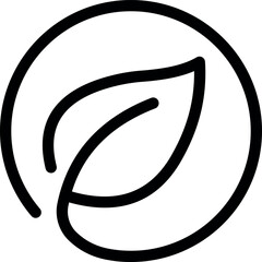 Ecology symbol, leaf in circle
