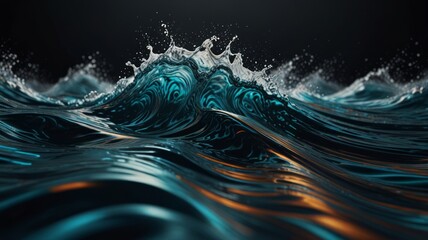 Abstract background with optical illusion effects creating pulsating waves.