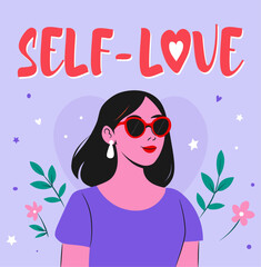 Bright and colorful artwork that thoroughly promotes the essential ideas of selflove and positivity to all