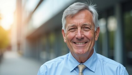 Fototapeta premium Satisfied Mature Businessman