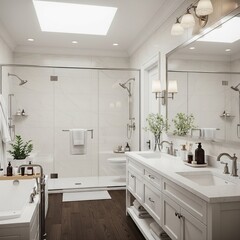 Realistic mock-up of bathroom