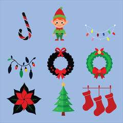 Merry Christmas vector elements 