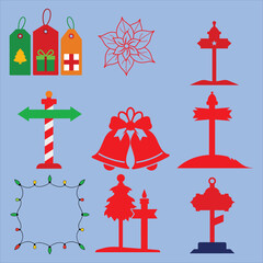 Merry Christmas vector elements 