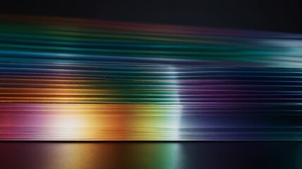 Abstract layered lines with a prismatic glass effect and floating light.