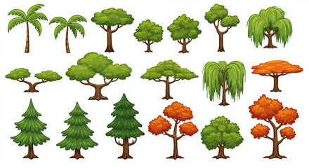 Fototapeta premium set of trees