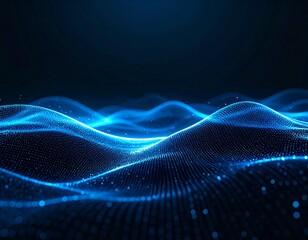 Digital Landscape with AI Neural Connections