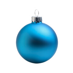 blue Christmas bauble isolated on transparent background