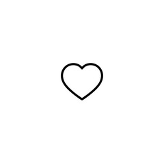 Obraz premium Heart icon in minimalist style on a white background 