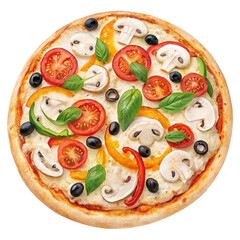 delicious vegetarian pizza with champignon mushrooms png veggie pizza png mushroom pizza slice png healthy pizza png transparent background image
