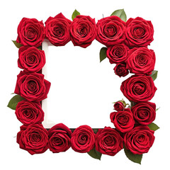 frame of red roses png floral border png romantic rose arrangement png decorative flower frame png transparent background image