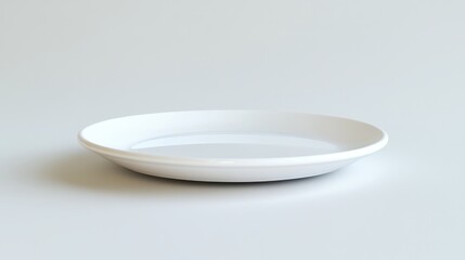 white plate on white background