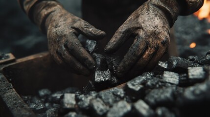 Metallurgy heavy industry showcases a factory dedicated to the production of heavy pellet stoves and boilers. The close up of worker hands illustrates the challenging conditions in this metallurgy