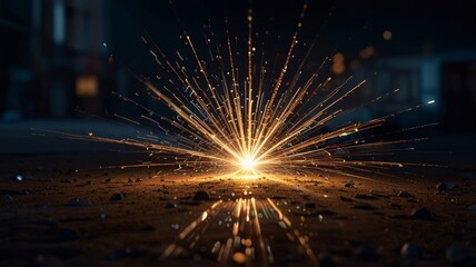 Light bursts with scattered reflections and glowing prismatic highlights.