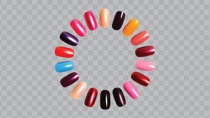 She painted her nails red before the party.