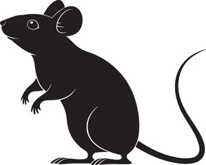 Rat silhouette vector,Mouse icon collection
