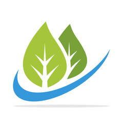 An illustration icon with a green management system concept, is an effort to protect the environment.