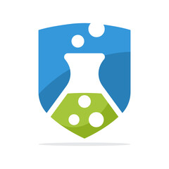 Illustration icon with the concept of research and development protection management.