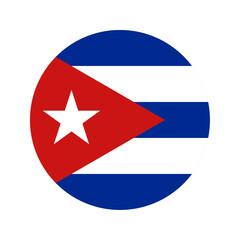 Round Cuba flag icon