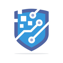 Illustration icon with the concept of cyber security management.