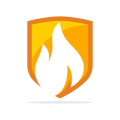 Fire resistant protection management concept illustration icon.