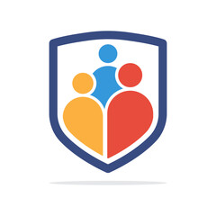 Illustration icon with the concept of community protection management.