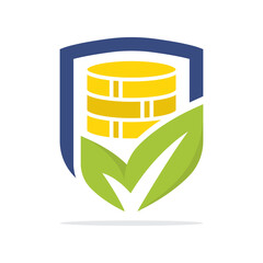 Illustration icon with the concept of growing financial asset protection management.