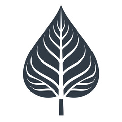 Sacred bodhi leaf silhouette minimalist design