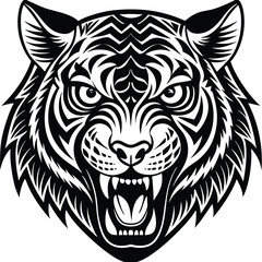 Tiger Head Tribal Vector