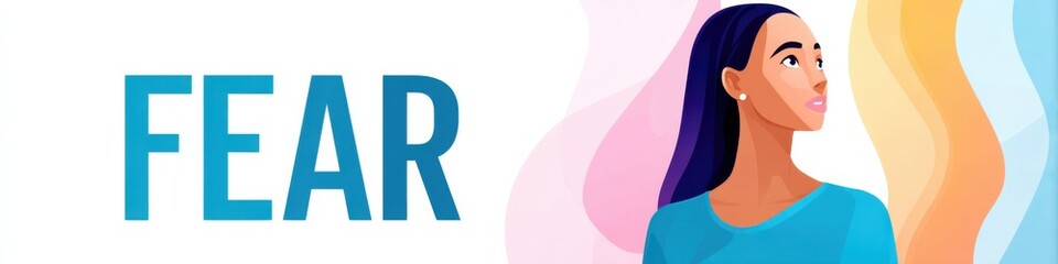 Path to self-acceptance through overcoming fear of rejection with colorful design