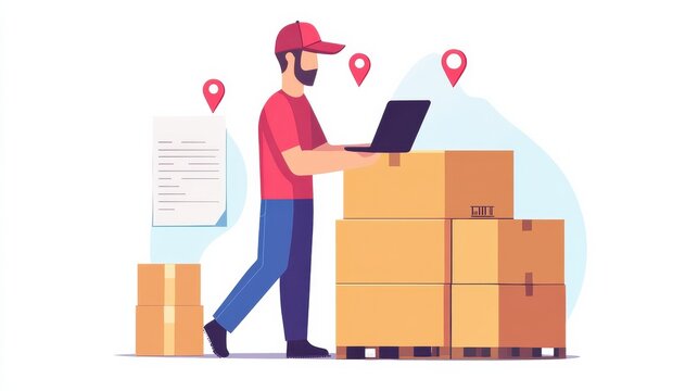 Order status abstract concept vector illustrations. illustration , no logos, no brands