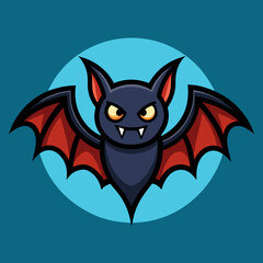 Bat Icon – Vector Silhouette Illustration Isolated on White Background

