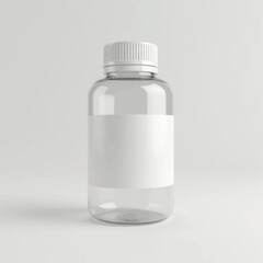 supplement bottle mockup with capsules in it with white label, 3d product mockups,protein jar,medicine bottle with pills,omega 3 capsules,realistic mockups,photography,transparent vitamins bottle