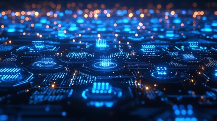 Stunning Blue Data Visualization: Abstract Tech Background for Presentations & Websites