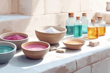 Ceramics production showcases vibrant colors and techniques of crafting pottery