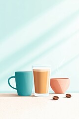 Balanced caffeine consumption encourages a healthy lifestyle with vibrant colors and engaging design