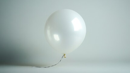 Red balloon on blue sky with white clouds background.