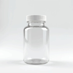 supplement bottle mockup with capsules in it with white label, 3d product mockups,protein jar,medicine bottle with pills,omega 3 capsules,realistic mockups,photography,transparent supplement bottle