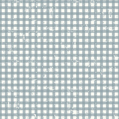 Seamless checkered pattern with trendy gingham checks textured, aged, faded or discolored for wrapping paper, clothing, textile and other design projects