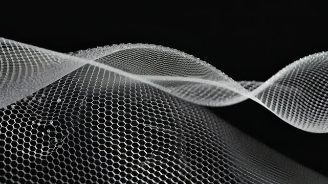 abstract technology particles mesh background. motion video.