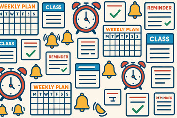 Organizing tasks and schedules with reminders for efficient weekly planning