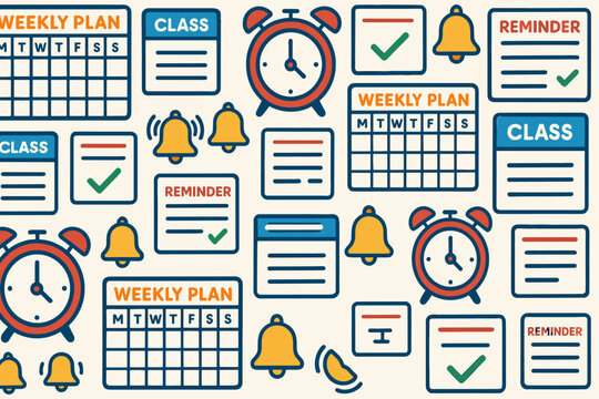 Organizing tasks and schedules with reminders for efficient weekly planning