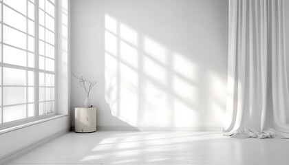 Empty picture frame mockup with cute teddy bear doll. 3d rendering