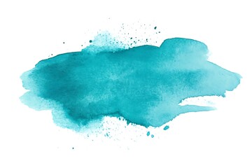 Abstract blue watercolor hand painted background. Texture paper.