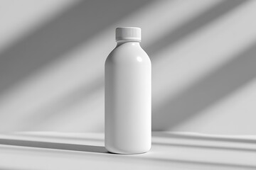 Blank cosmetic bottle mockup on white background. 3d rendering