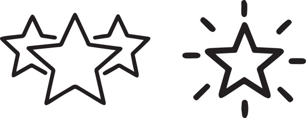 Star of different shapes. Stars icons. 