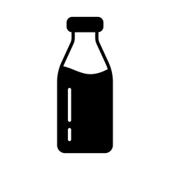 Bottle icon. Milk bottle icon. Milk jar icon.