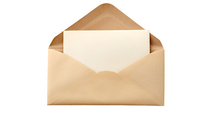 old envelope isolated on white background