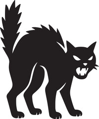 angry cat vector art 