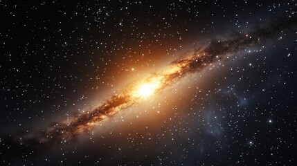 Deep space shining stars in night sky, constellation star field, galaxy