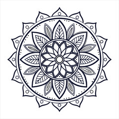 mandala, mandala design, mandala design idea, mandala design vector, mandala sample Isolated flower mandala in vector. Round line pattern. Vintage monochrome element for coloring pages and design